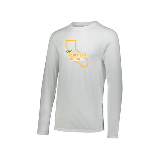 [FTLCUBWH-AXS-LOGO1] Decker Men's Tri-Blend T-Shirt - Long Sleeve (Adult XS, White, Logo 1)