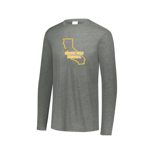 [FTLCUBGY-AXS-LOGO1] Decker Men's Tri-Blend T-Shirt - Long Sleeve (Adult XS, Gray, Logo 1)