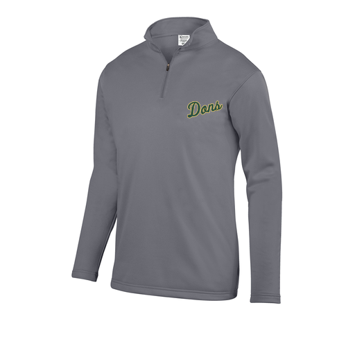 [FOLQFFGY-AS-LOGO2] Decker Men's FlexFleece 1/4 Zip (Adult S, Gray, Logo 2)